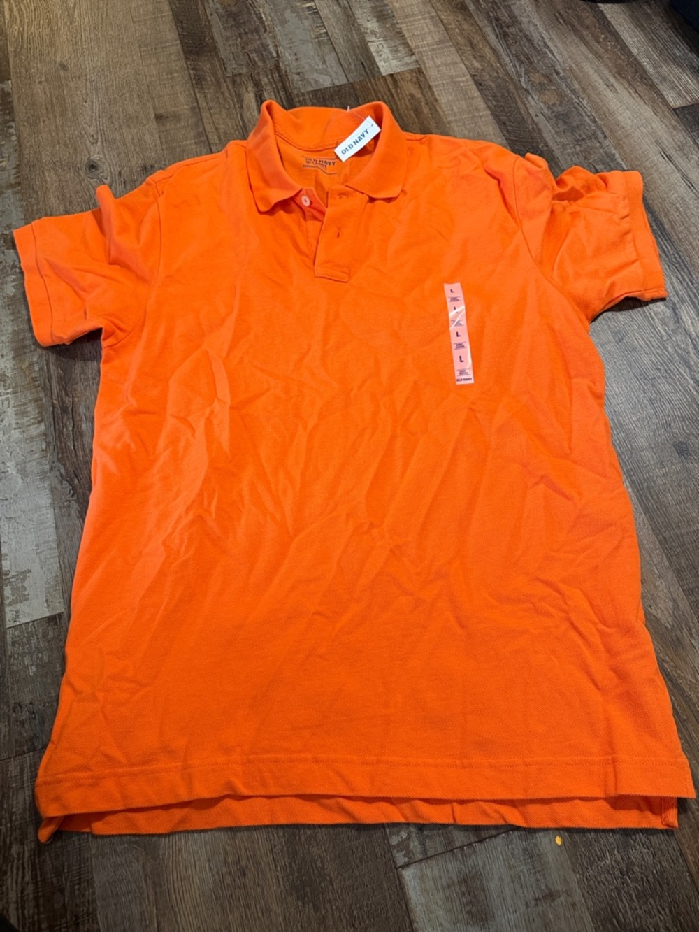 Old Navy Men's Orange Polo Shirt - Short Sleeve